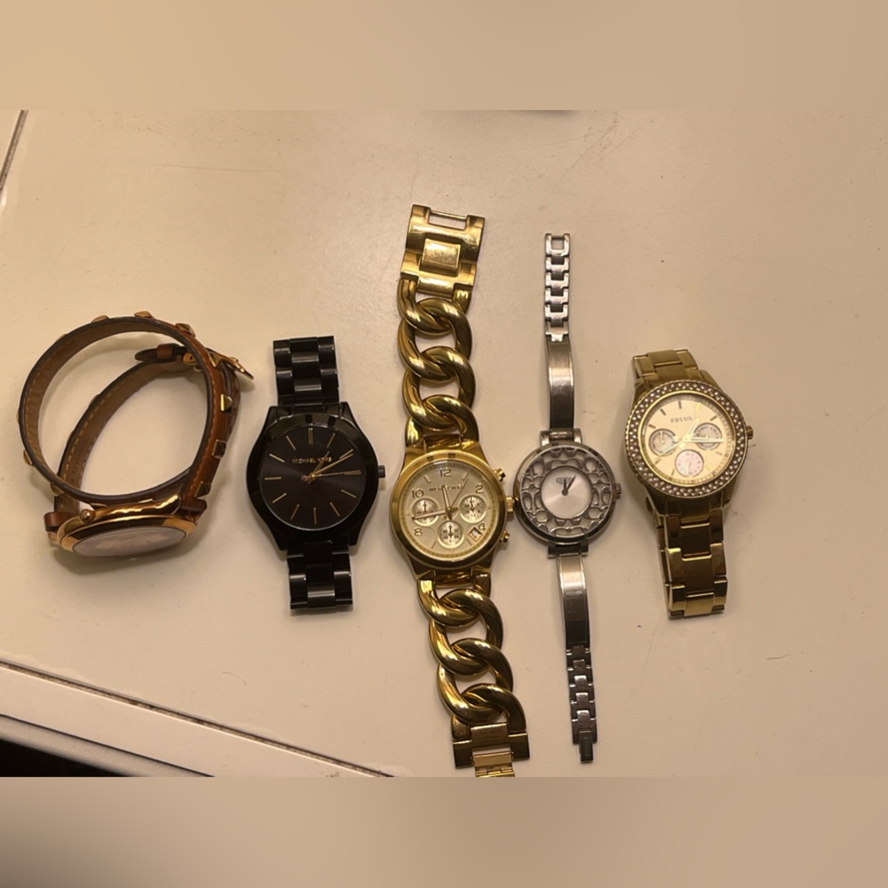 5 Designer Watches (Coach, Fossil, Micheal Kors)
